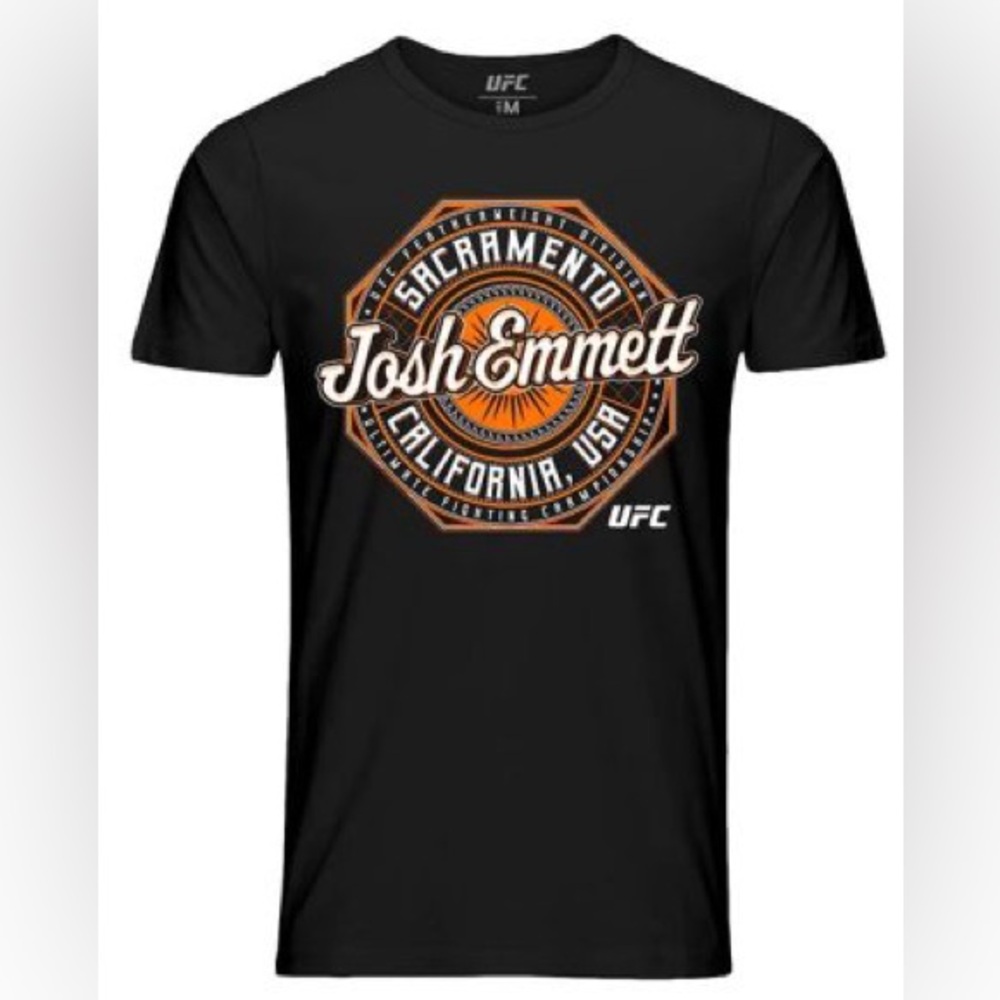 🔥UFC Josh Emmett Sacramento Graphic Tee - Black & Orange🔥BRAND NEW WITH TAGS🔥